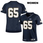 Notre Dame Fighting Irish Women's Michael Vinson #65 Navy Under Armour No Name Authentic Stitched College NCAA Football Jersey DOC5199VF